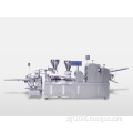 Automatic machine for dual-stuffing flaky pastry